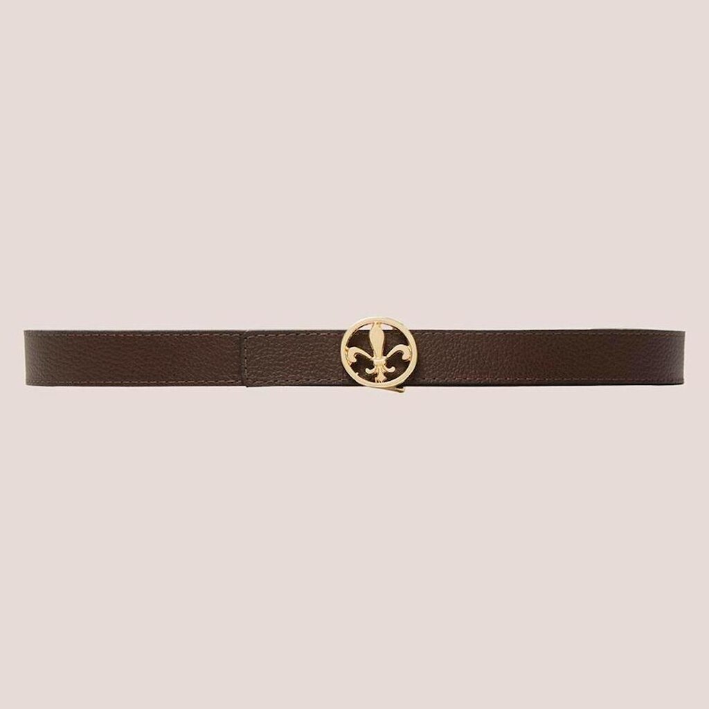 Cinto Dupla Face Dudalina Flor De Lis Feminino