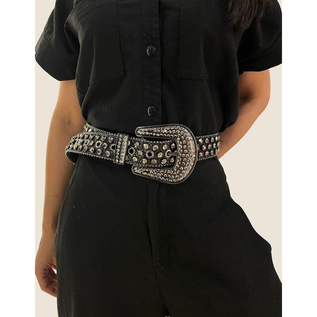 Cinto Feminino Country Brilho Glamour Pedraria