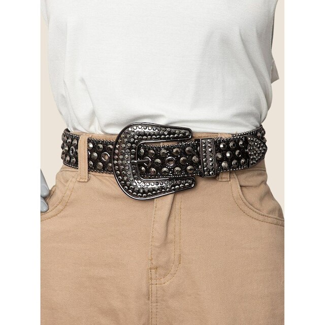 Cinto Feminino Country Brilho Glamour Pedraria