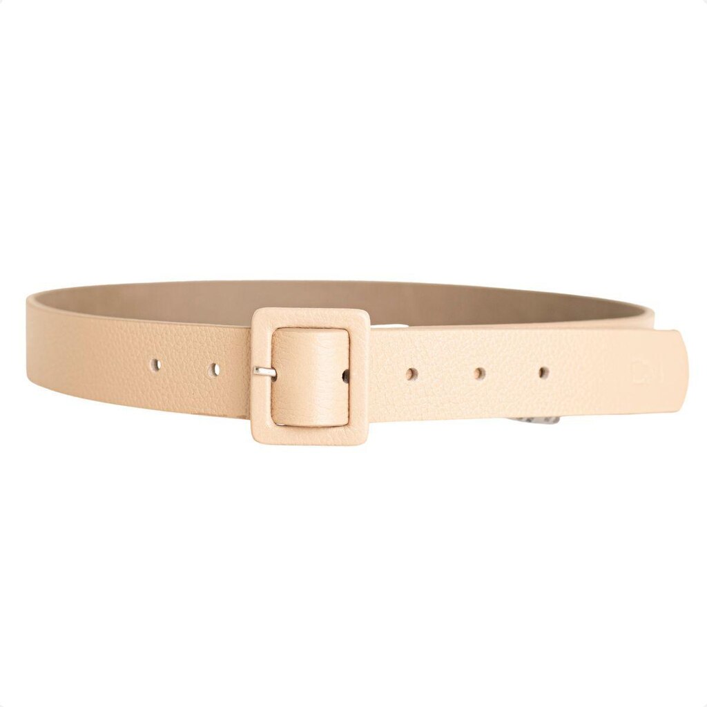 CINTO FEMININO DM SOFT BEGE FIVELA QUADRADA