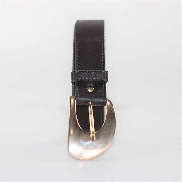 Cinto Feminino Médio Veneza Fivela Dourada Café