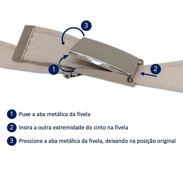 Cinto Hipica Cadarço com Fivela de Pressão