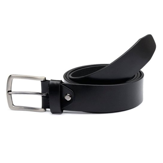Cinto Masculino Couro Liso Fivela Metal Casual Dia a Dia