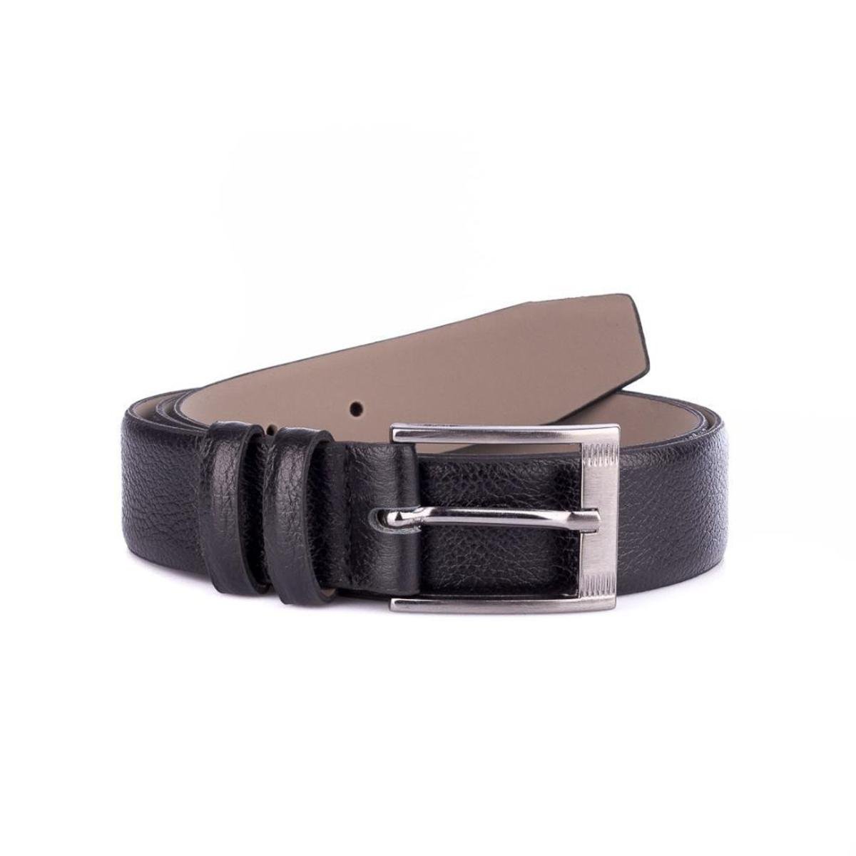 Cinto masculino de couro Edson preto - Preto Menor preço em Cinto masculino de couro Edson preto - Preto