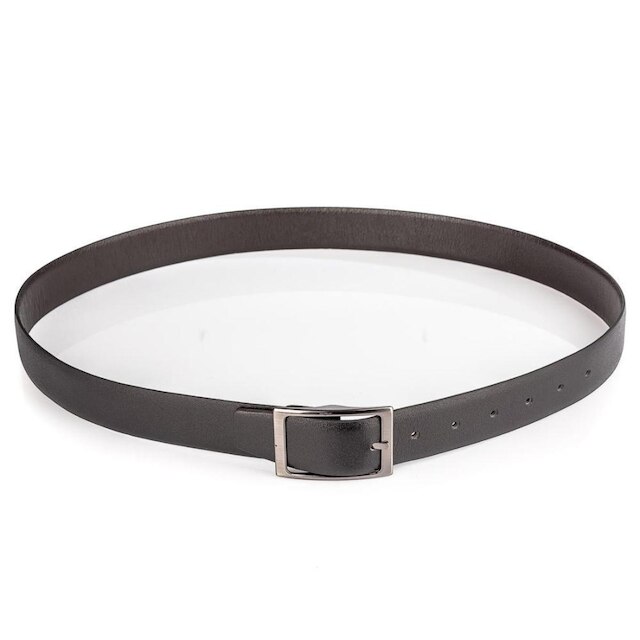 Cinto masculino reversível de couro Tiago Preto/Café