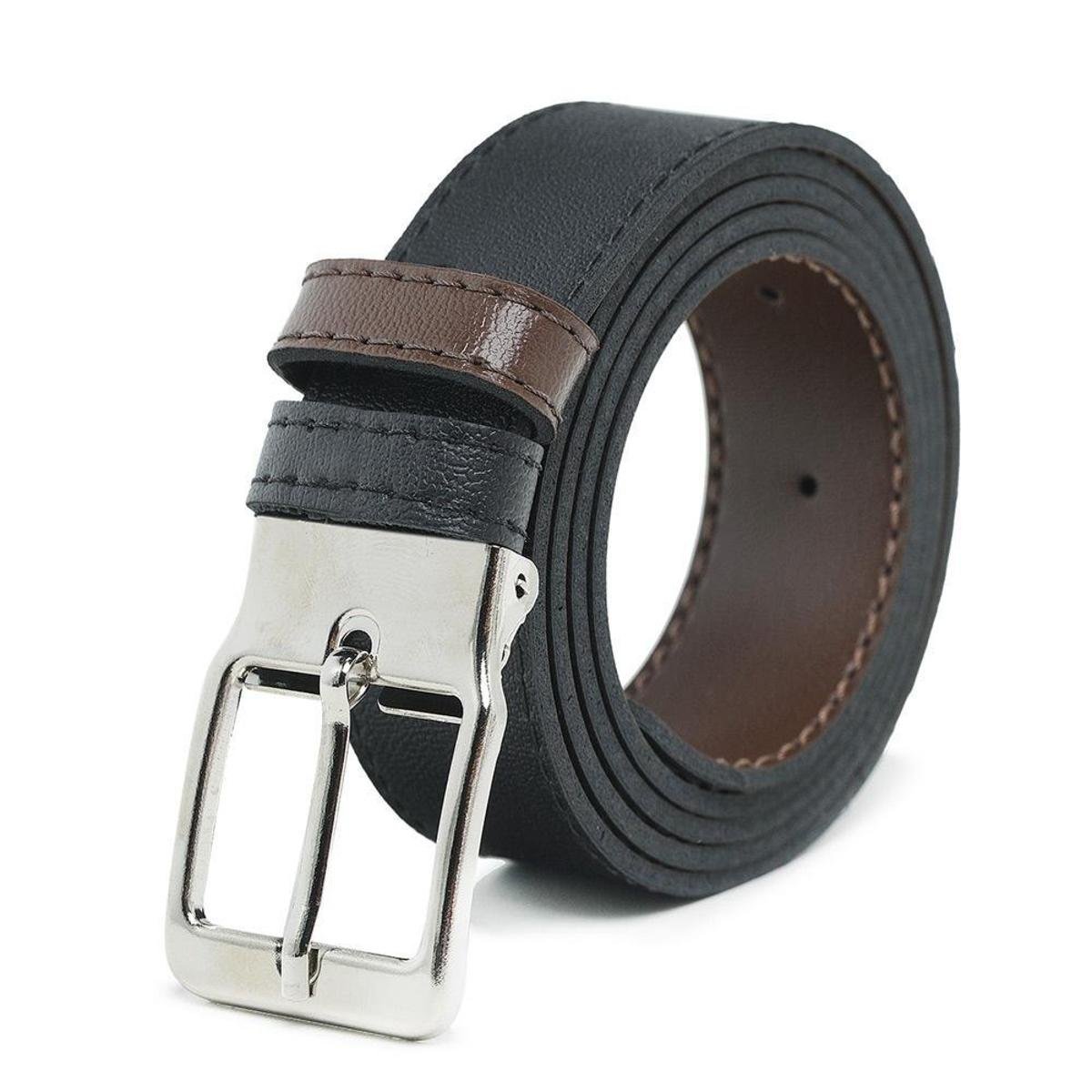 Cinto Masculino Social Dupla Face Ajuste Fivela - Preto Menor preço em Cinto Masculino Social Dupla Face Ajuste Fivela - Preto