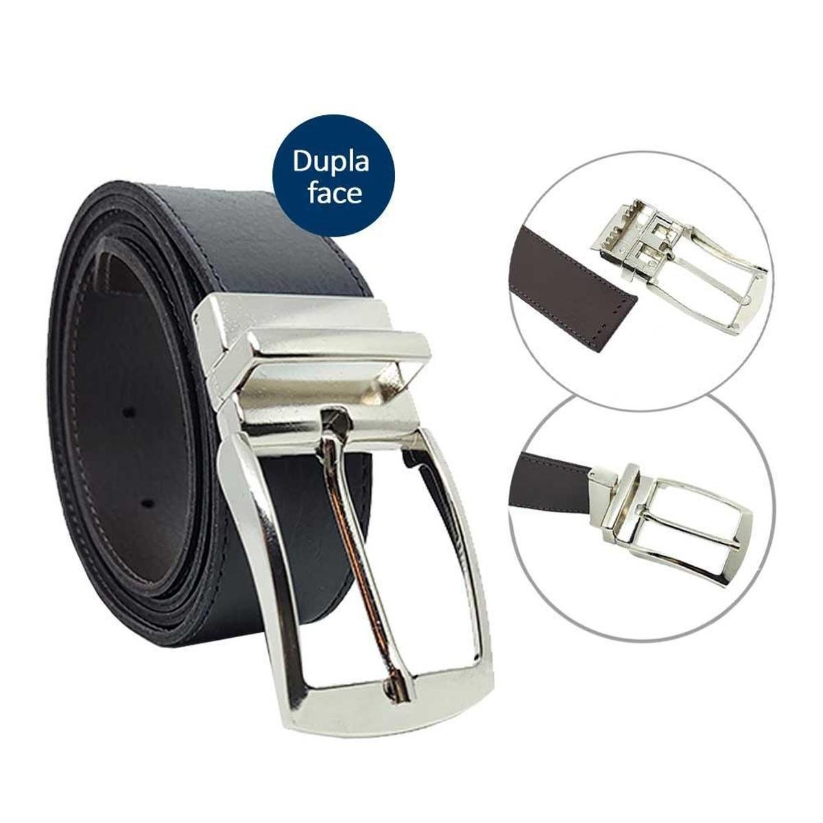 Cinto masculino social largo dupla face fivela que gira plus - Marrom+Preto é ruim? Cinto masculino social largo dupla face fivela que gira plus - Marrom+Preto é boa?
