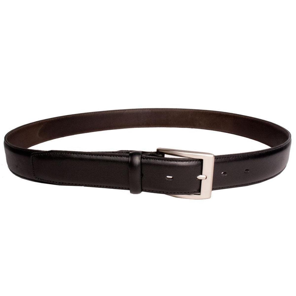 Cinto Social Masculino Couro Fivela Clássico Moderno - Preto Menor preço em Cinto Social Masculino Couro Fivela Clássico Moderno - Preto