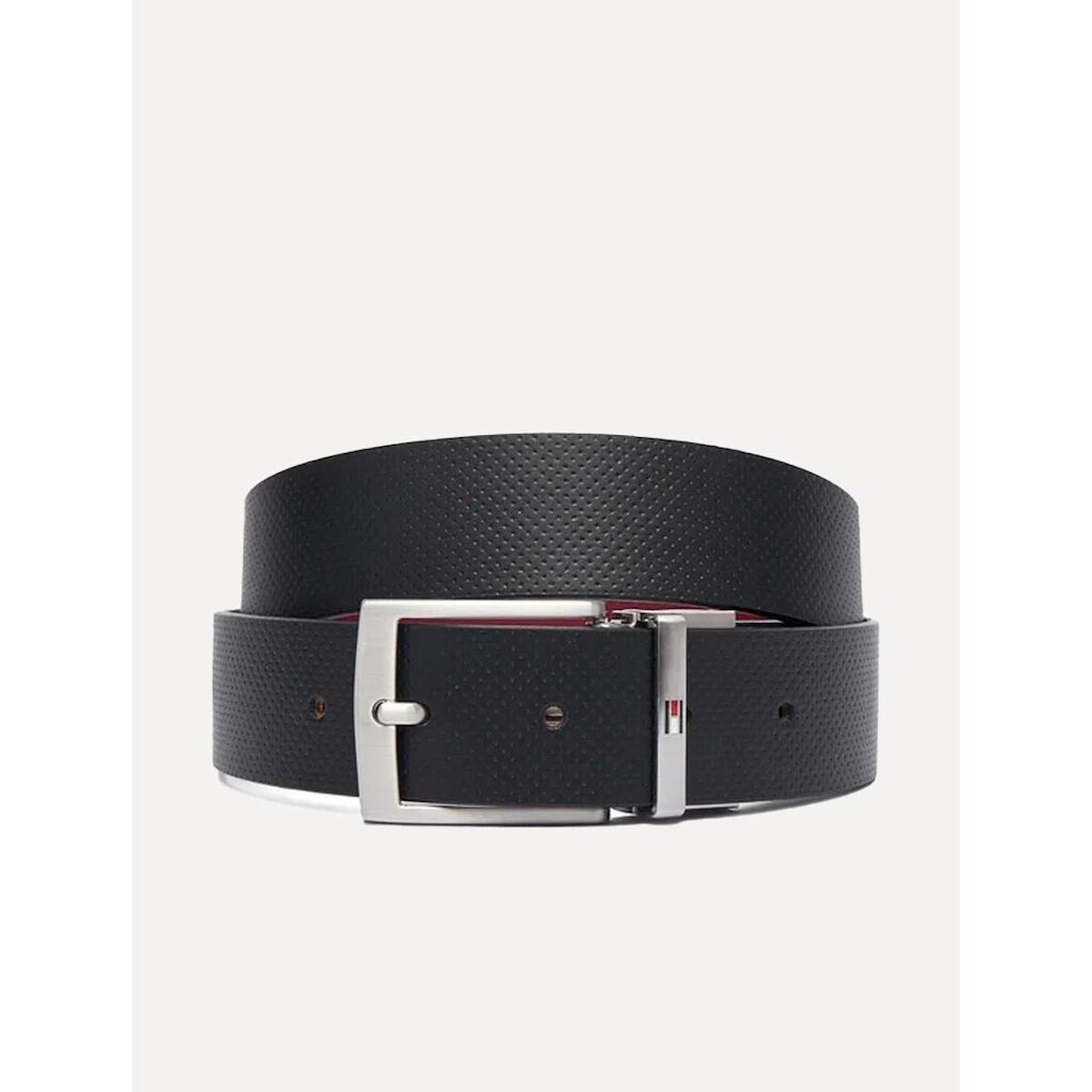 Cinto Tommy Hilfiger Masculino Couro Adan 3.5 Pebble Preto