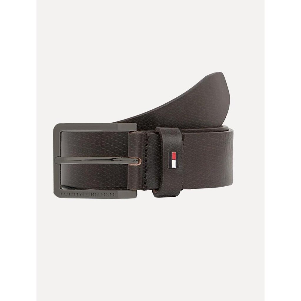 Cinto Tommy Hilfiger Masculino Flag Monogram Texture Marrom Café