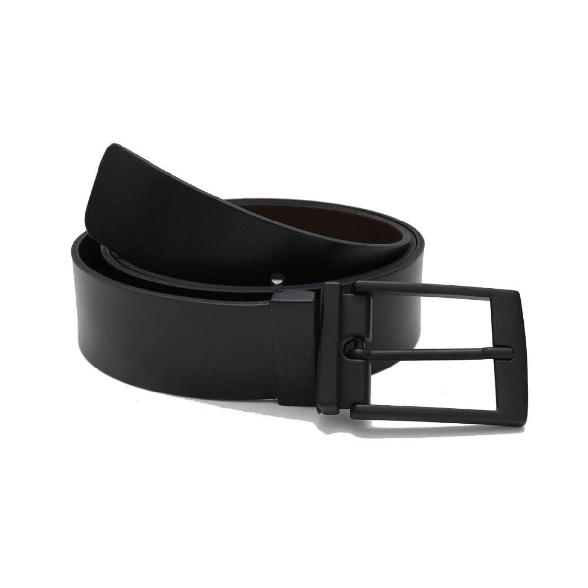 Cinto UomoVitali Couro Dupla Face Masculino - Preto Menor preço em Cinto UomoVitali Couro Dupla Face Masculino - Preto