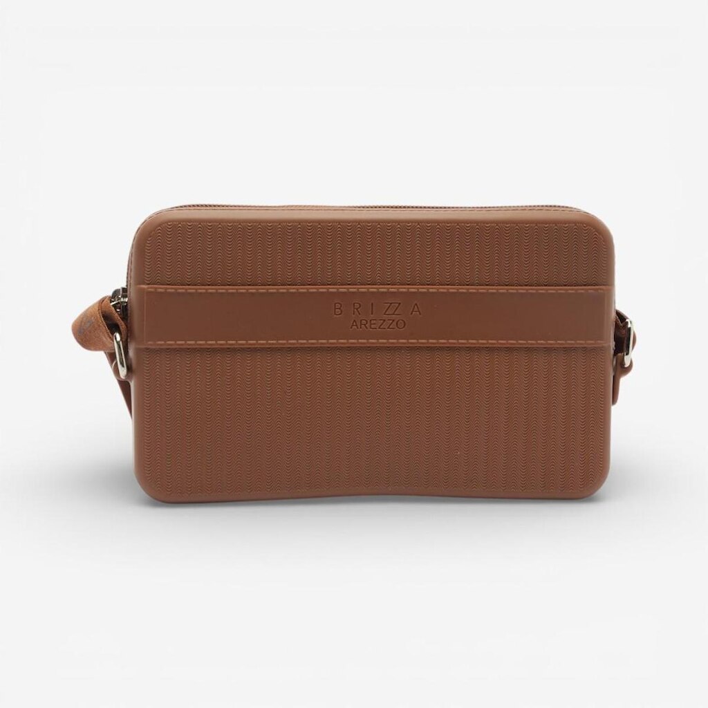 Clutch Brizza Arezzo Marrom Alça Transversal