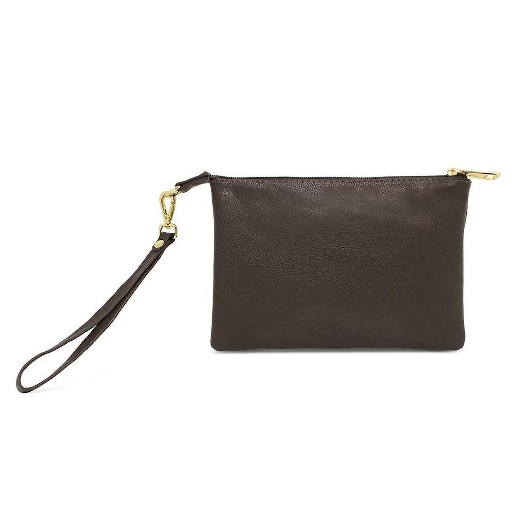 Clutch de Couro Nanda - Marrom Café