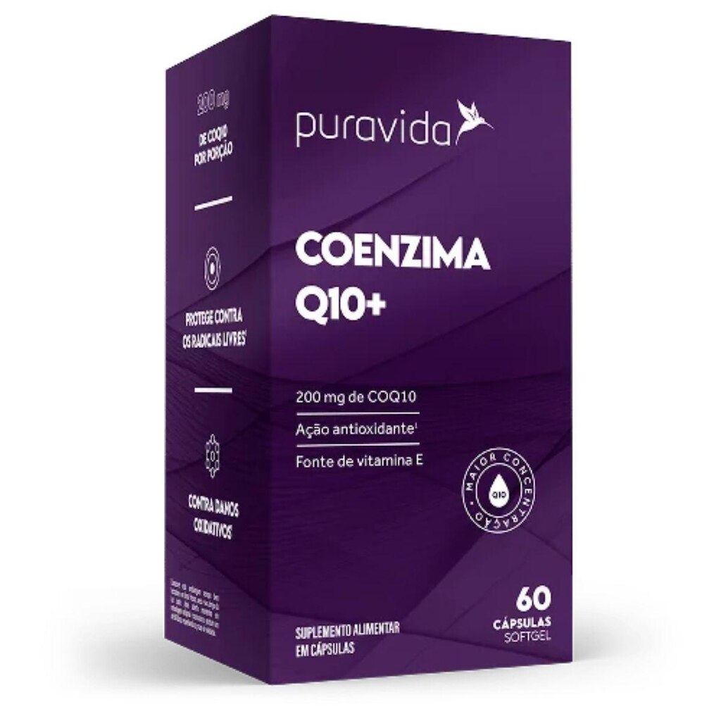 Coenzima Q10+ 200mg Pura Vida 60 Cápsulas