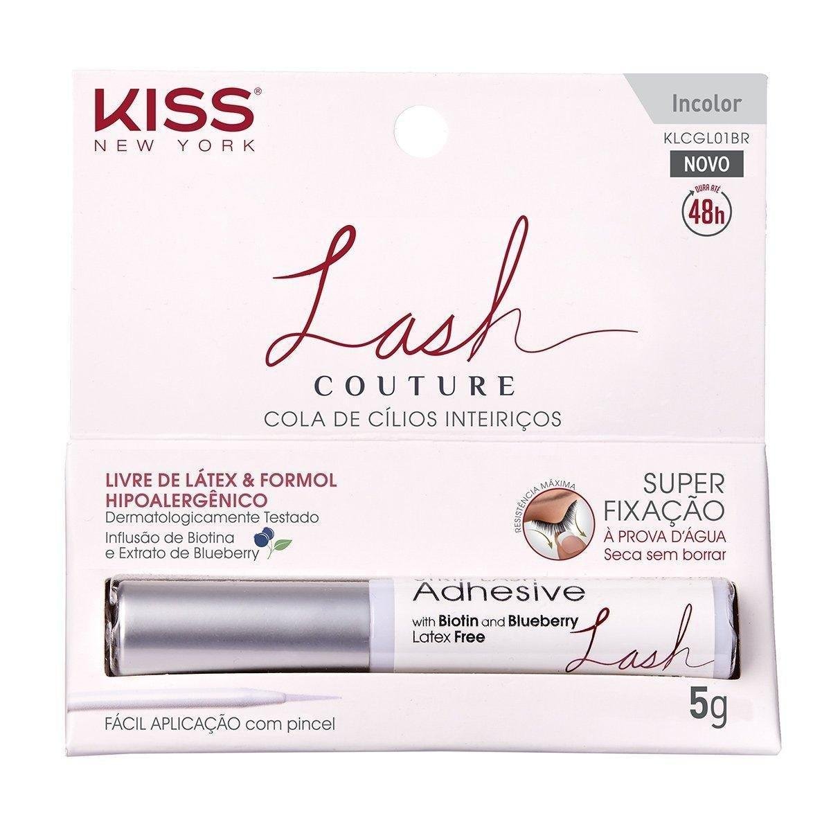 Cola de Cílios Kiss New York Lash Couture Incolor 5g - Incolor Menor preço em Cola de Cílios Kiss New York Lash Couture Incolor 5g - Incolor