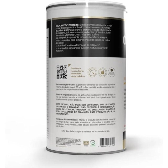 Colageno Colagentek Protein Bodybalance 460g Morango Vitafor