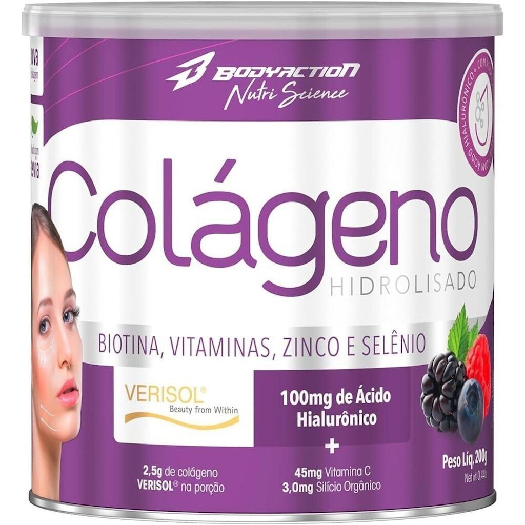Colageno Hidrolisado (com ácido hialurônico) Body Action - 200g