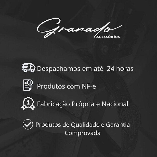 Colar de Couro com Prolongador Escapulário Cruz