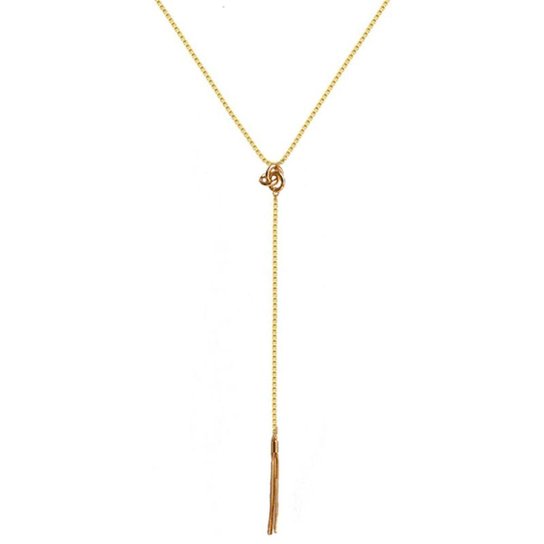 Colar Gravatinha Folheado a Ouro Ania Store Giovanna - Dourado