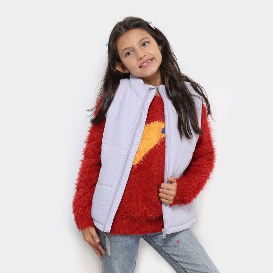 Colete Infantil Zeep! Puffer Feminino - Lilás