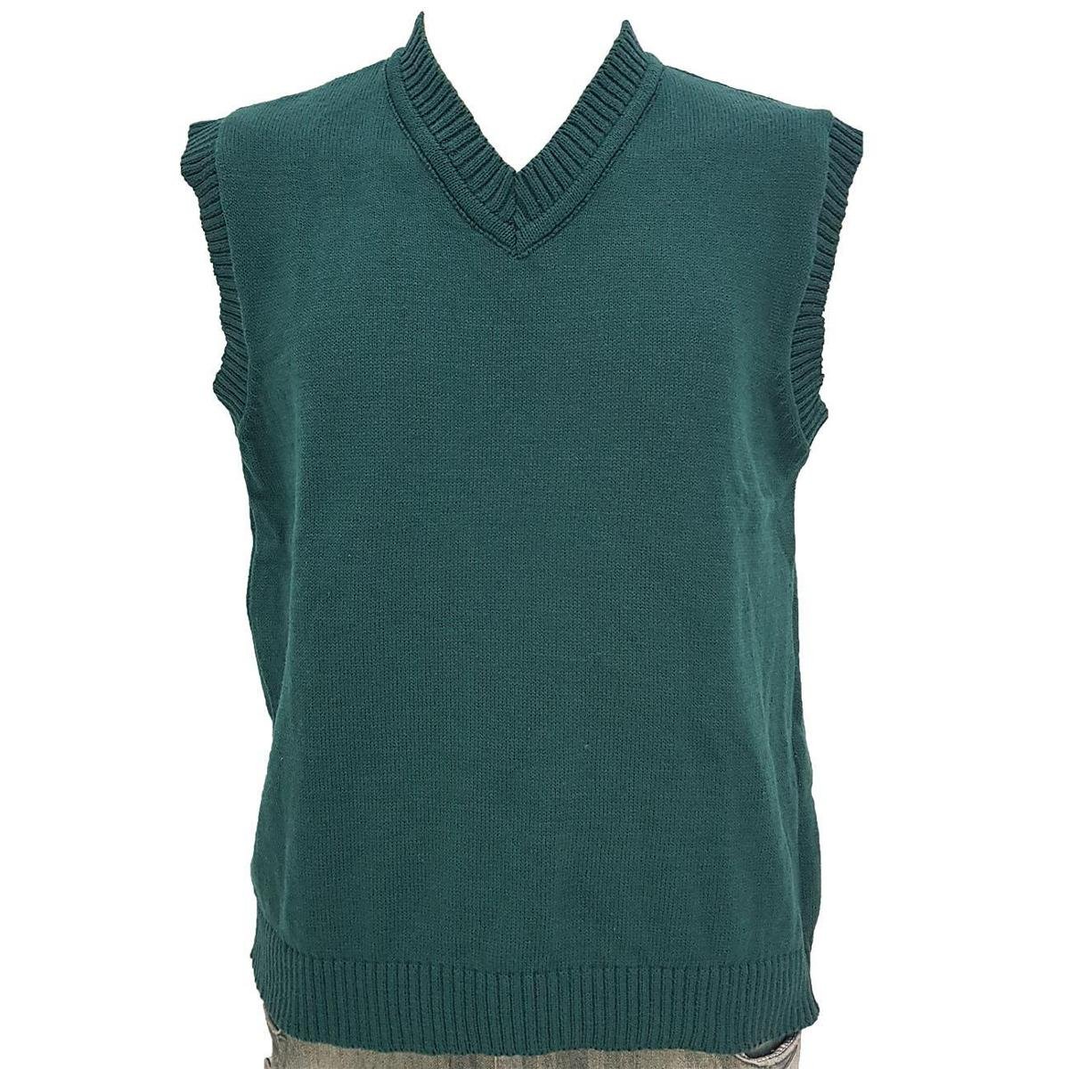 Colete Katlen Tricot Liso - Verde Menor preço em Colete Katlen Tricot Liso - Verde