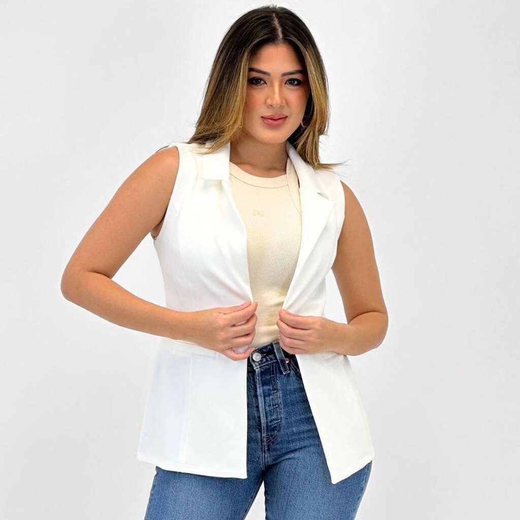Colete Simô Liso Aberto Feminino