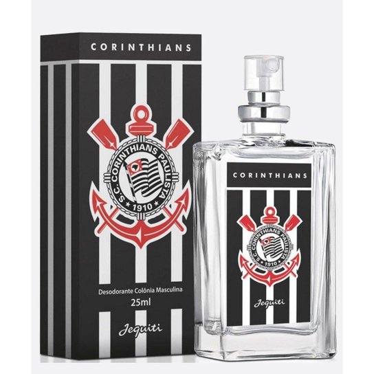 Colônia Desodorante Jequiti Corinthians 25ml Masculina - Preto
