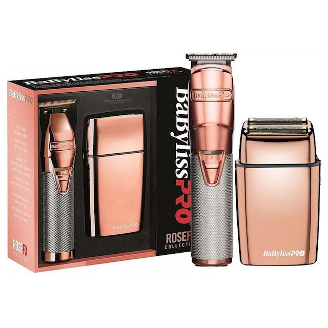 Combo BaByliss PRO Rose FX Collection Barbeador + Máquina de Acabamento
