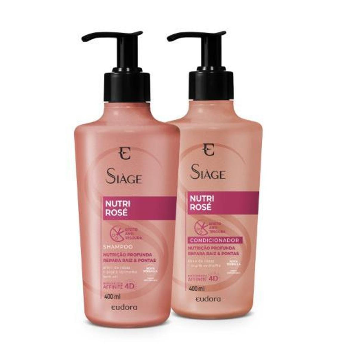 Combo Siàge Nutri Rose 400ml - Incolor Menor preço em Combo Siàge Nutri Rose 400ml - Incolor