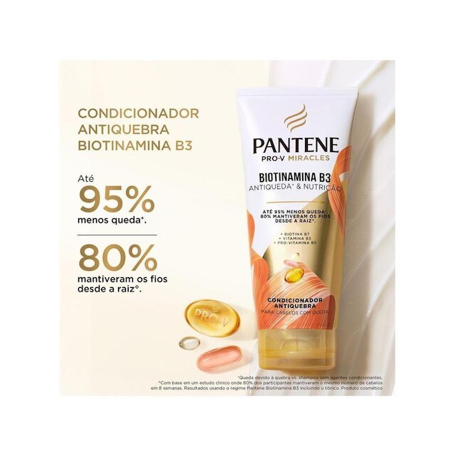 Condicionador Pantene Pro-V Miracles Biotinamina B3 Antiqueda & Nutrição 250ml