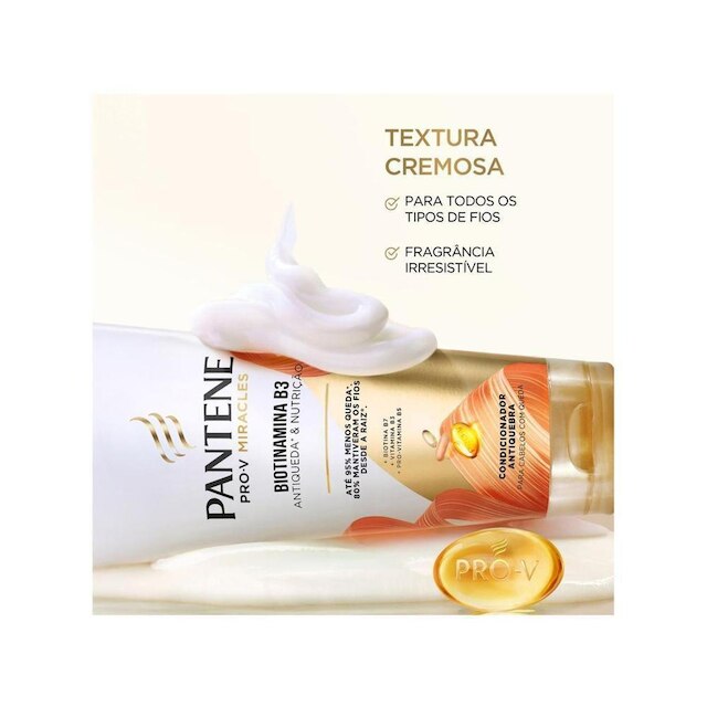 Condicionador Pantene Pro-V Miracles Biotinamina B3 Antiqueda & Nutrição 250ml