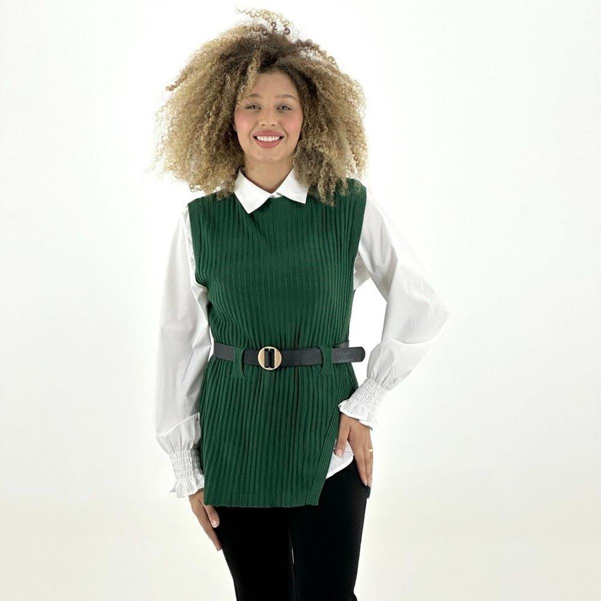 Conjunto 3RD Camisa, Colete e Cinto Feminino Zattini