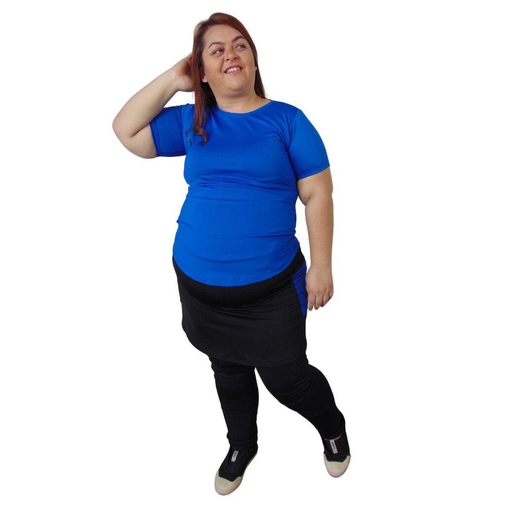 Conjunto Academia Evangélica Feminina Calça Saia e Blusa Roupa de Malhar Ginástica Esportiva