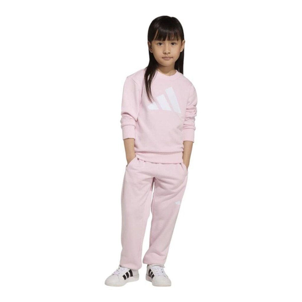 Conjunto Adidas Jogger Essentials Infantil - Rosa 7-8