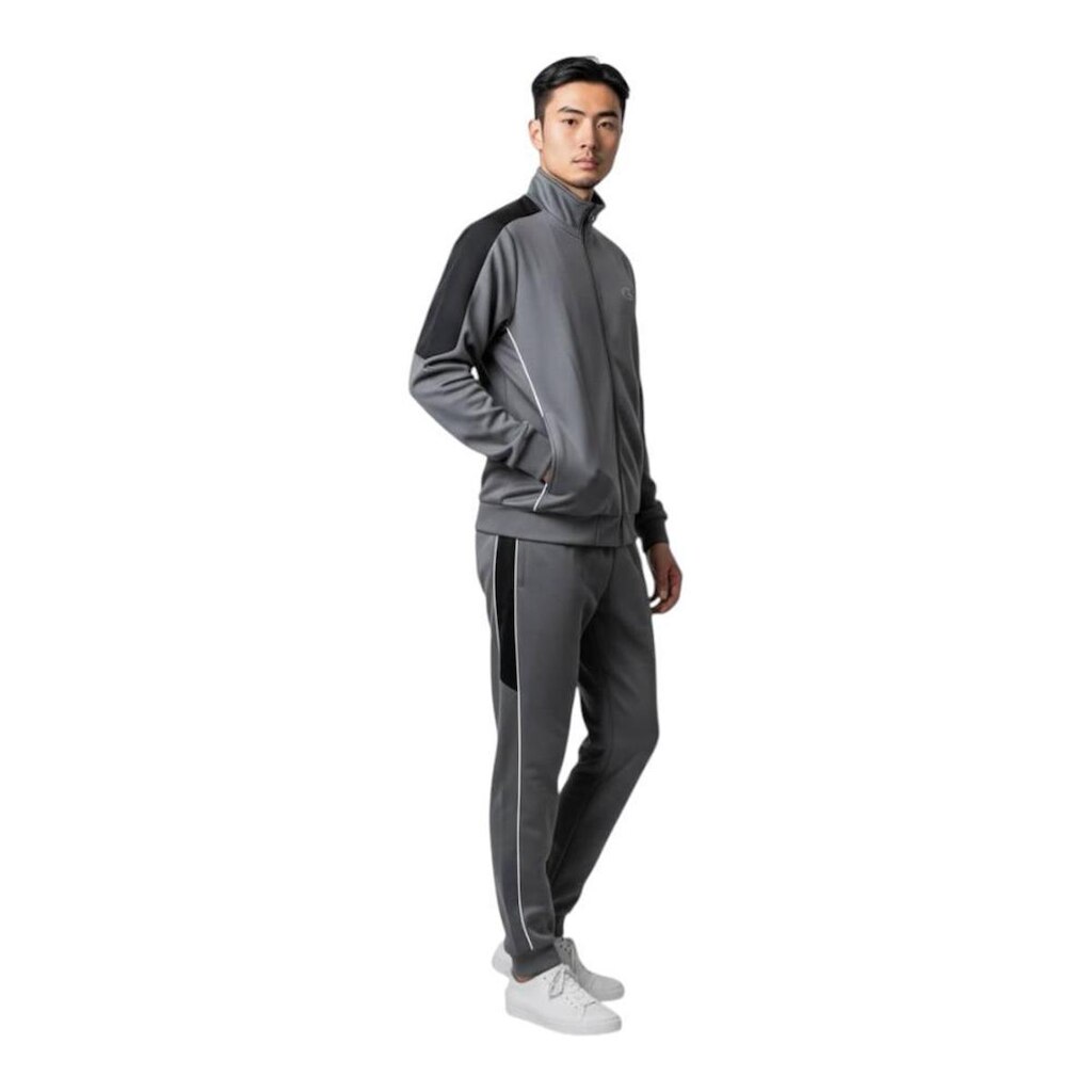 Conjunto Agasalho Champion Two Tone Outline Preto Masculino