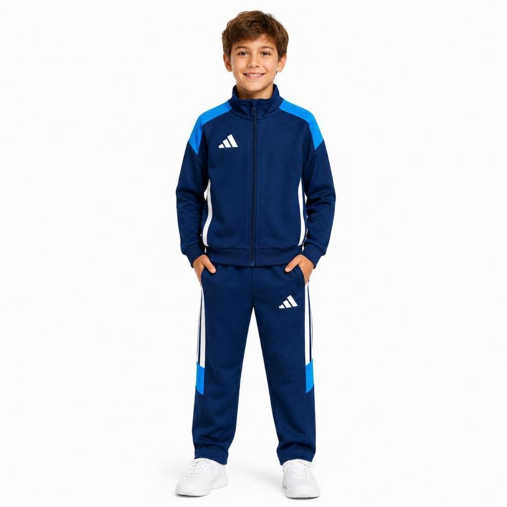 Conjunto Agasalho Infantil Menino Adidas Tiro Azul - KC719