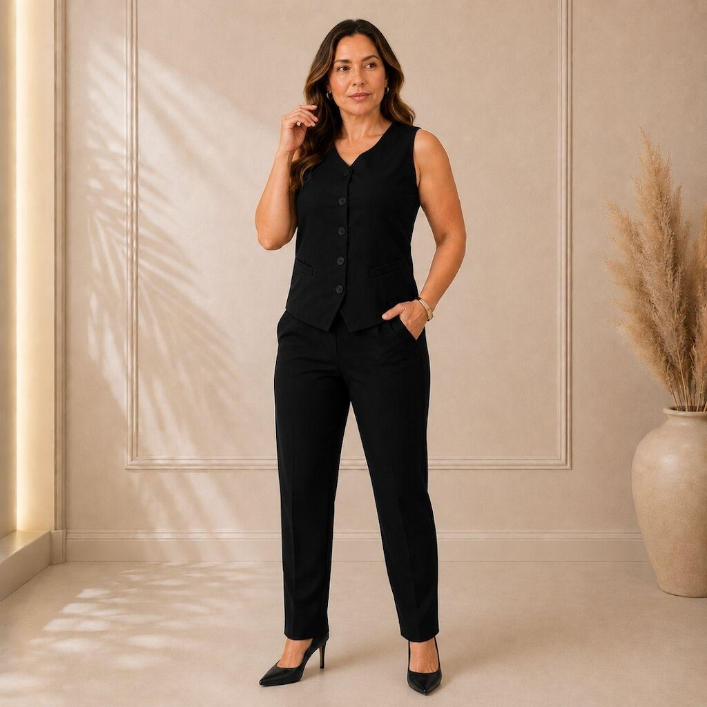 Conjunto Alfaiataria Lyocel Colete / Calça