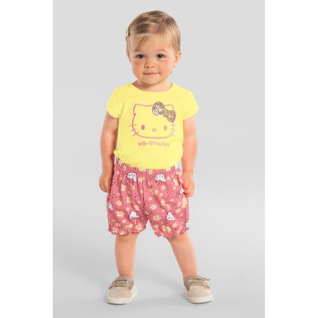 Conjunto baby menina em meia malha Brandili