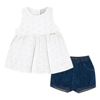 Conjunto Bebê Menina - - 52122-3 Tamanho:P;Cor:
