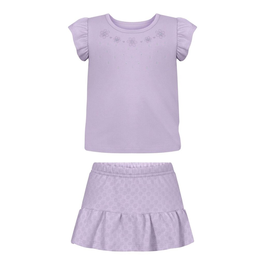 Conjunto Bebê Menina Blusa/Short Saia Lilás Alakazoo