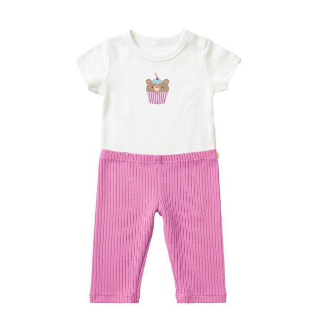 Conjunto Bebê Menina Para Brincar e Rolar Amora Alphabeto