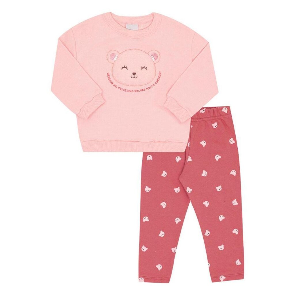 Conjunto Bebe Menina - Rosa - 52626-11