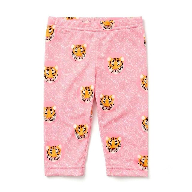 Conjunto Bebê Menina Tigrinho Off White e Rosa Alphabeto