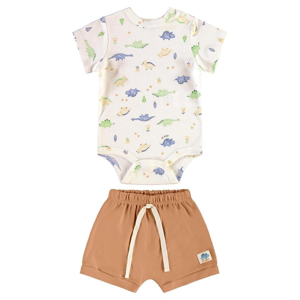 Conjunto Bebê Menino Body/Shorts Dinossauros Up Baby