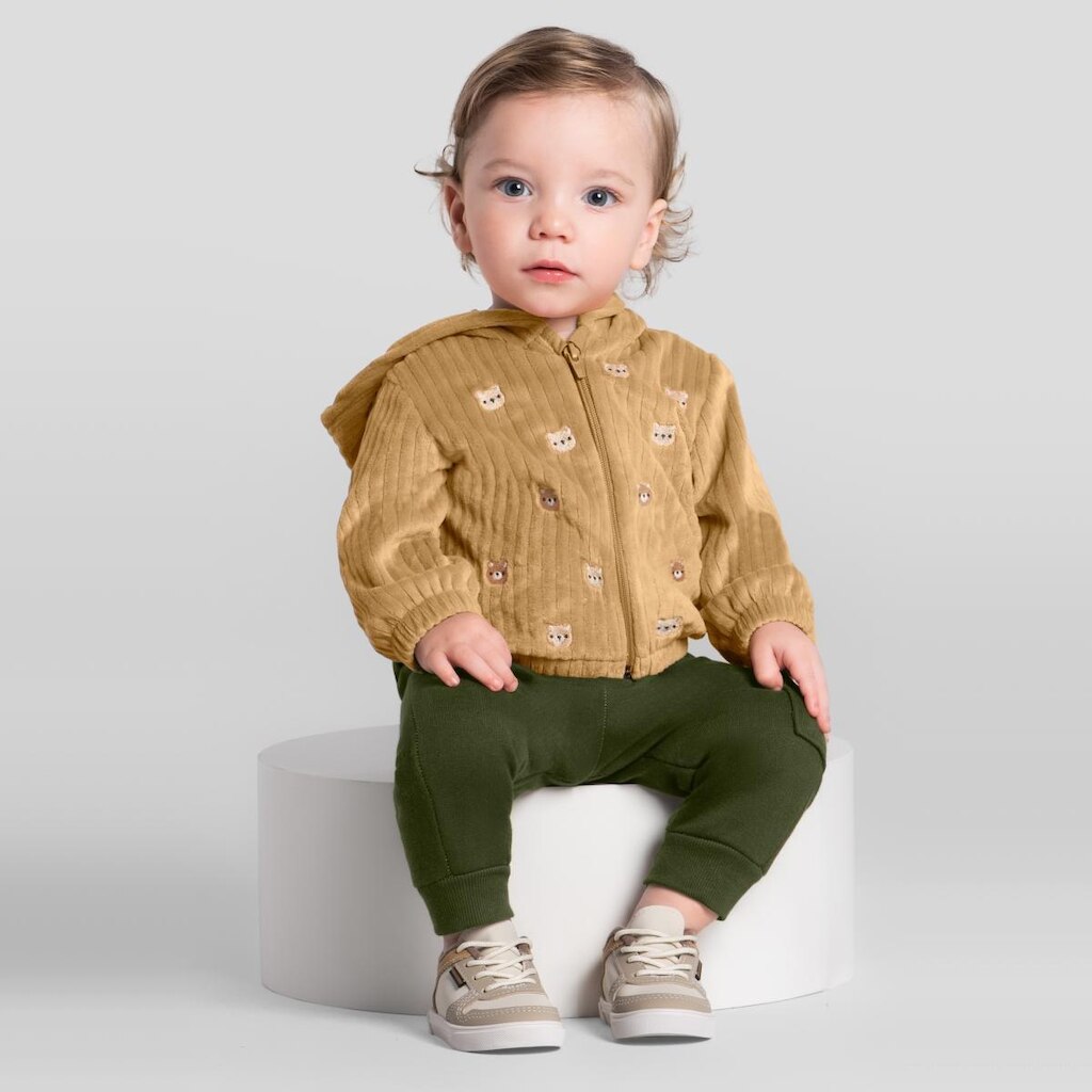 Conjunto bebê menino de ursinhos Mundi