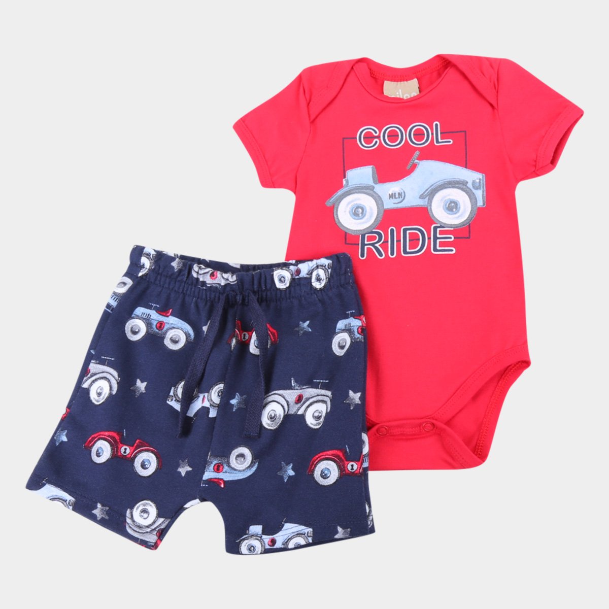 Conjunto Bebê Milon Cool Ride Masculino - Vermelho Menor preço em Conjunto Bebê Milon Cool Ride Masculino - Vermelho