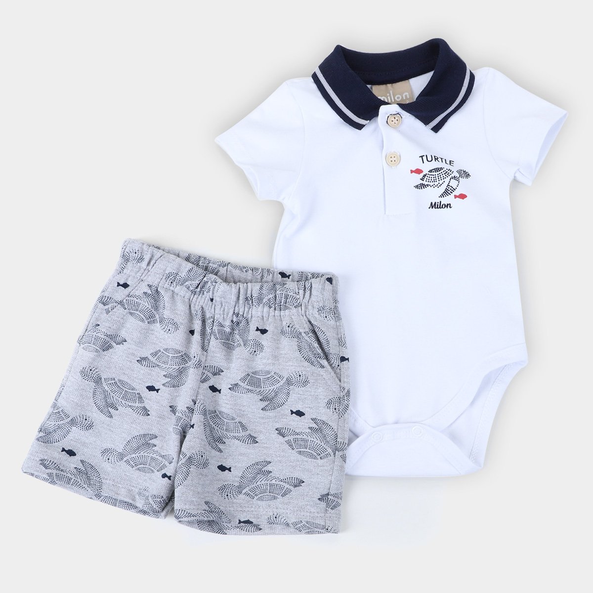 Conjunto Bebê Milon Tartaruga Body + Bermuda Masculino - Branco é ruim? Conjunto Bebê Milon Tartaruga Body + Bermuda Masculino - Branco é boa?