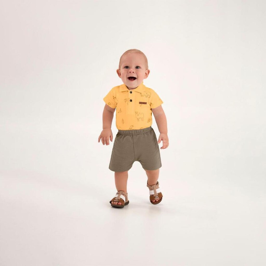 Conjunto Bege Bebe Pulla Bulla Menino - 53670-595