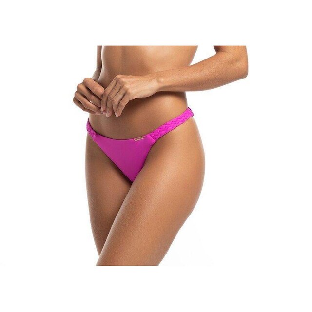 Conjunto Biquíni Cortininha Fixo Liso Pink Power