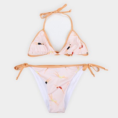 Conjunto Biquíni Infantil Hering Com Proteção UV 50+ Estampado - Feminino